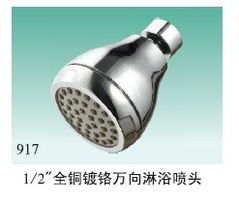 全铜镀铬水柱淋浴喷头 卫浴间的品质之选